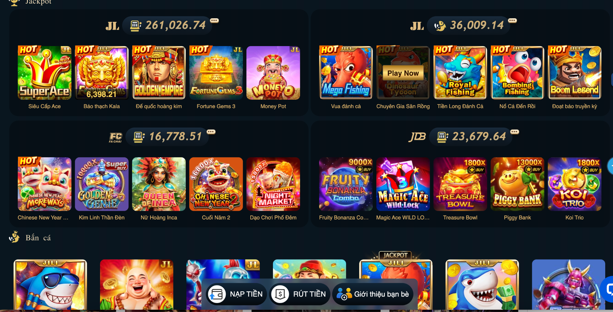 Lưu ý nạp tiền ALO789